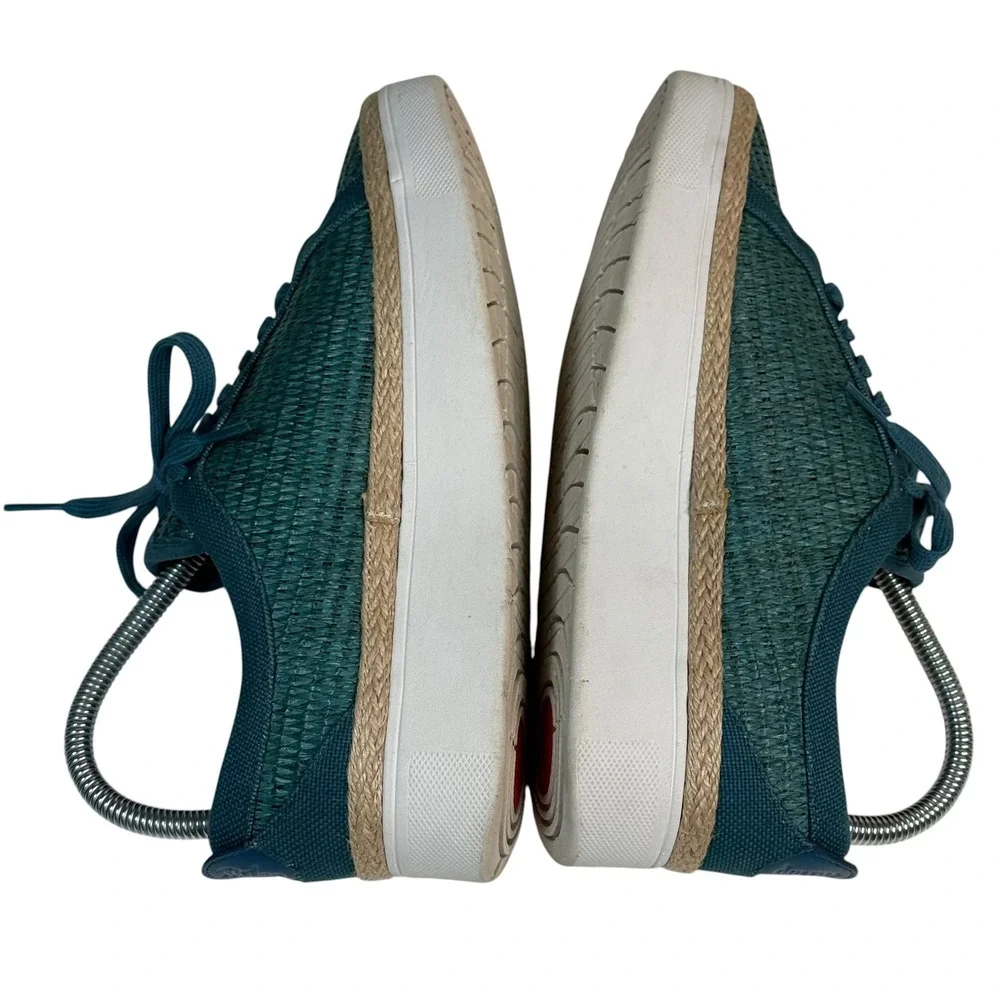FitFlop Rally Woven Espadrille Sneakers Teal Blue BK9-641 Womens 7